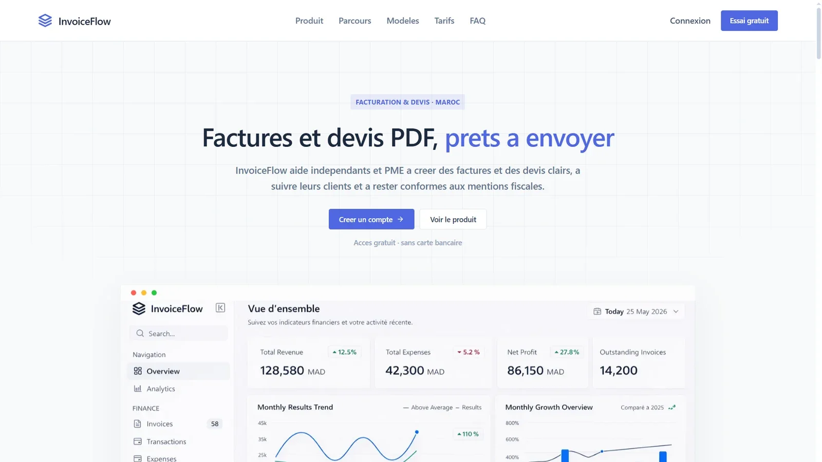 InvoiceFlow — Invoicing & quotes for small businesses